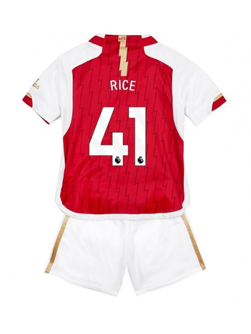 Billige Arsenal Declan Rice #41 Hjemmedraktsett Barn 2023-24 Kortermet (+ Korte bukser)